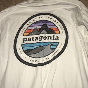 White long sleeve Patagonia t-shirt